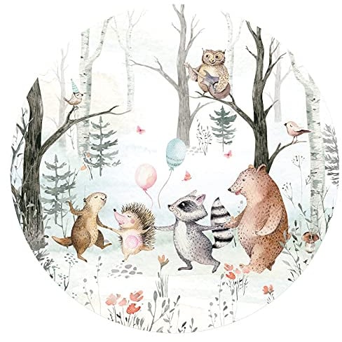 Little Deco Wandtattoo Wandsticker Kinderzimmer Tiere des Waldes Wandsticker Baby Wanddeko Spielzimmer Wandaufkleber Schlafzimmer Wandbild selbstklebend DL638-9-M