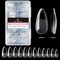 UNA GELLA Capsule Américaaine Ongles Amande Moyenne, 504 Pièces 12 Tailles Faux Ongles Couverture Totale, Gel Souple sans Courbure en C, Idéal pour Extensions d’Ongles et DIY à la Maison