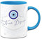 Tasssenbrennerei Original - Tasse mit Spruch: Auge Nazar Değmesin - Cezve, hediye olarak kupa (Blau)