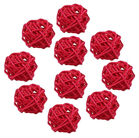Yushu - 10 Stück Rattan-Duftkugeln, Diffusor-Ersatz-Aromastab für Badezimmer, Raumduft-Diffusor-Sticks, Zubehör, Weihnachtsdeko-Rattan-Kugeln.