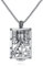 NDYD Reines Zinn Steampunk Hohl Quadrat Marke Zahnrad Kolben Anhänger Herren Hip Hop Retro Amulett Halskette Mit Exquisiter Verpackung