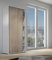 Dmora Armario con 2 Puertas correderas y 4 estantes, 100% Made in Italy, Armario de Dormitorio Moderno, 90x45h195 cm, Color Blanco y Roble
