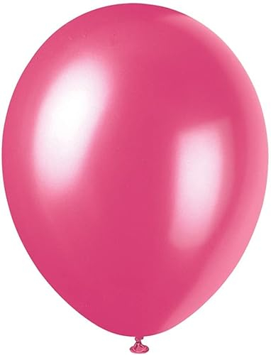 Mr. Gadget's Solutions 12 Latex Fuchsia Pink Balloons, Helium Latex Balloons for Birthday Party Decorations Pack of 50