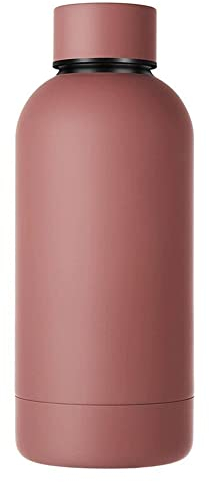 Gteller Termo de doble pared de acero inoxidable 18/8 con boca estrecha, botella de agua térmica deportiva que mantiene el calor y el frío (350 ml, rojo ladrillo)