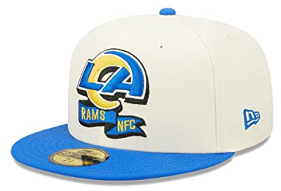 New Era Los Angeles Rams NFL 2022 Sideline Chrome White 59Fifty Basecap - 7 1/4-58cm (L)