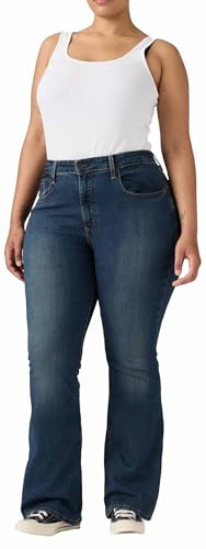 Levi's Damen 726 High Rise Flare Jeans, Blue Swell, 27W / 34L