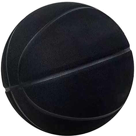 MINDCOLLISION Standard 5/6/7 Basketball, Nicht-Slip- Und Wear-Resistente Mikrofaser-Wildleder, Kein Logoball, Geeignet Als Unterschrift, Geschenk,Black Edge,No. 7