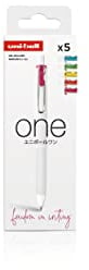 Uni-ball One - Gel-Tintenroller, einziehbar, 0,7 mm, Etui mit 5 Farben, ELECTRIC