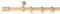 SN Deco - Stilgarnitur Gardinenstange Vorhangstange Pisa, Holz, 28 mm, 1-Lauf, Komplettset mit Ringen, 140 cm (Natur)