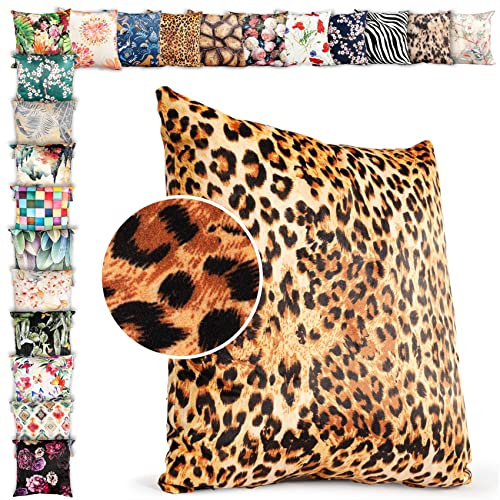 ANRO Kissenbezug Kissenhülle Kissen Deko-Kissen Sofa Kissen Couch Kissen Jaguar 40x40cm ohne Füllung