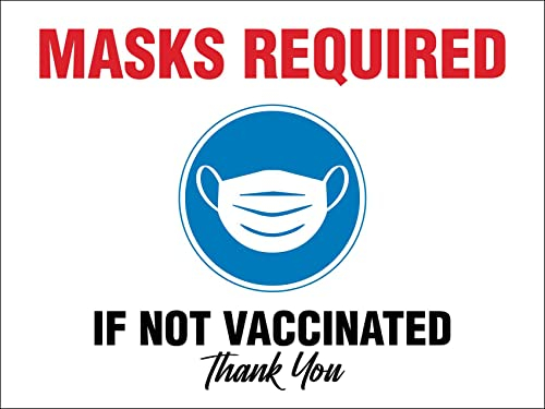 452 Warnschild Masken Erforderlich, Wenn Nicht Geimpft Vielen Dank Personalisierte Tin Sign Retro Sprüche Schilder 20X30Cm, Metallschild