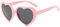 WDZAYXC Herz Polarisierte Retro Sonnenbrille für Damen und Herren, Gradient Gläser, süß und stylisch, UV400 Schutz(Rosa/Grau)