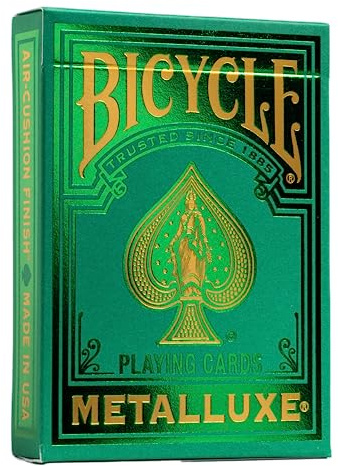 Bicycle Metalluxe Green Playing Cards - Premium Metal Foil Finish - Poker Size