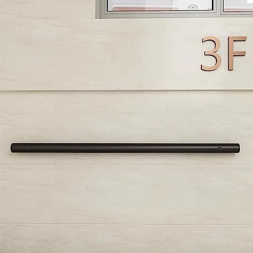 Pasamanos de escalera para escaleras de interior y exterior Barandilla de 10 pies / 3 metros Montado en la pared Tubo de metal negro industrial Pasamanos para escaleras, diámetro 5,1 cm ( Size : 300cm