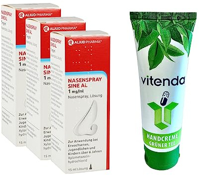 Nasenspray AL sine 3x15ml inclusive einer Handcreme von vitenda