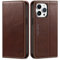 SHIELDON Case for iPhone 15 Pro Max 5G, Genuine Leather Wallet Case Magnetic Folio with [Kickstand][TPU Shell][RFID Blocking][Card Slots] Flip Case Compatible with iPhone 15 Pro Max - Retro Coffee