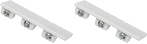 GARDINIA Endstücke für Vorhangschienen und Gardinenschienen Atlanta, 3-läufig, Einfache Montage, Rückstandslos, GE3, 2 Stück, Kunststoff, Weiß (Packung mit 2)
