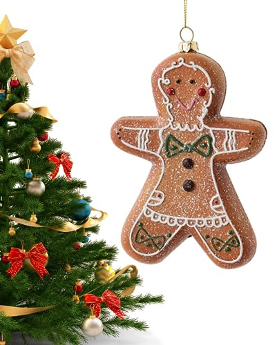 Anloximt Lebkuchenornamente | Kreative Auto-Donut-Lutscher-Haus-Schneemann-Baum-Anhänger | Lebkuchen-Wanddekoration, kreative Weihnachtsbaumdekoration für die Weihnachtsfeier