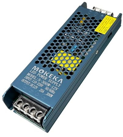 MOKEKA Netzteil 12 V 25 A 300 W LED Treiber Trafo Konverter AC 110 / 220 V LED Adapter mit Konstantspannung für LED-Streifen