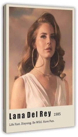 Poster mit Sängerin Lana Del Rey 11, Leinwand-Poster, Wandkunst, Dekordruck, Bild, Gemälde für Wohnzimmer, Schlafzimmer, Dekoration, Rahmen-Stil, 60 x 90 cm