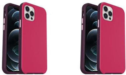 OtterBox Slim Series Case for iPhone 12 / iPhone 12 Pro with MagSafe, Shockproof, Drop proof, Ultra-Slim, Protective Thin Case, Tested to Military Standard, Pink/Purple (Pack of 2)