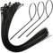 Kabelbinder schwarz, 40 Stück Reißverschluss-Krawatten, 760mm x 9mm 176lbs Zugfestigkeit, Nylon Kunststoff Selbstverriegelung große Heavy Duty Kabel wickeln für Tidy Drähte Haus Werkstatt und Garten