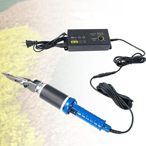 Cashwise Tufting-Teppich-Schnitzschere, elektrische Schere zum Trimmen von Tufting-Teppich-Lücken, 0–4000 U/min Geschwindigkeit einstellbar, professionelle Power-Tufting-Schere zum Teppichschnitzen