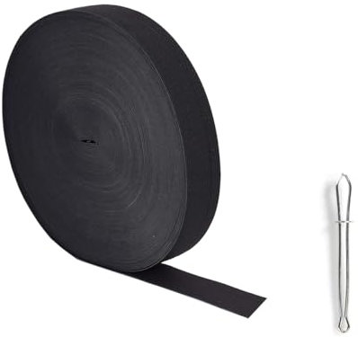 Gummiband Schwarze Breite, Gummilitze Elastisches zum Nähen,Nicht Leicht Verformbar,Elastisches Farbband,elastisches Band zum Nähen,Gummiband zum Nähen von Gummibändern (black 2cm/10M)