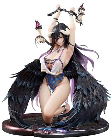 KADOKAWA Albedo Restrained Ver. Statue, 23 cm, Overlord 1/7 Skala, Schwarz (KK18248)