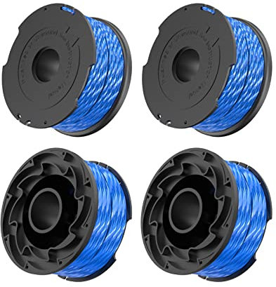 QENETY A6441 - Bobina de repuesto para recortadora de cuerdas, líneas de carrete de 1,6 mm compatibles con Black and Decker GL650, GL660, GL670, GL315, GL337, GL350, GL652, GL653, GL655, GL656 (4