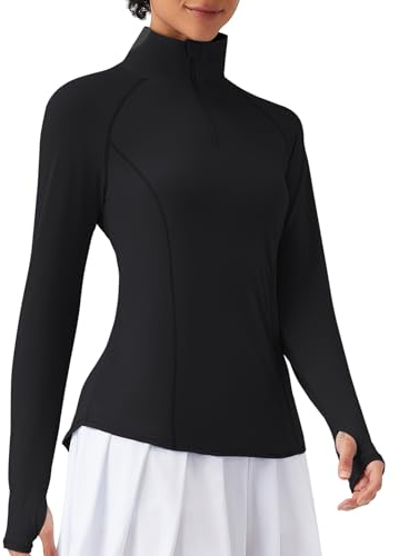 IECCP Women's Polo Shirt Long Sleeve Golf Quick Dry T Shirts UPF 50+ Athletic Casual Work Shirts Tops for Women Pullover Athletic Hiking Tennis Running Shirts Workout Tops Black XL