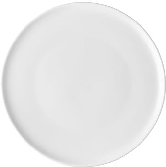 Alessi Itsumo NF07/5 - Piatto da Dessert di Design, Uso Quotidiano, Estetica Minimale, in Porcellana Bianca, Diametro 21 cm