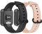 Amzpas 2 Pièces Sport Bracelet pour Redmi Watch/Xiaomi Mi Watch Lite - Silicone Souple Coloré Compatible, Noir+Rose