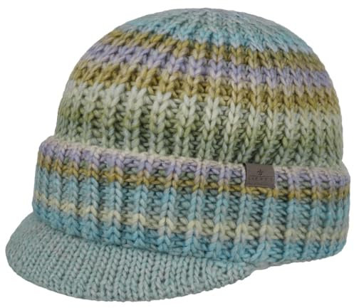 LIERYS Viliona Strick-Schirmmütze 50% Schurwolle Damen Made in Germany Winter Mint One Size