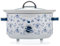 Olla de Cocción Lenta Laura Ashley 3.5L con Estampado China Rose by VQ - Olla Lenta Para 4-5 Personas - Olla Electrica Lnergéticamente Eficiente Con 3 Ajustes de Calor - Arrocera Con Tapa de Cristal