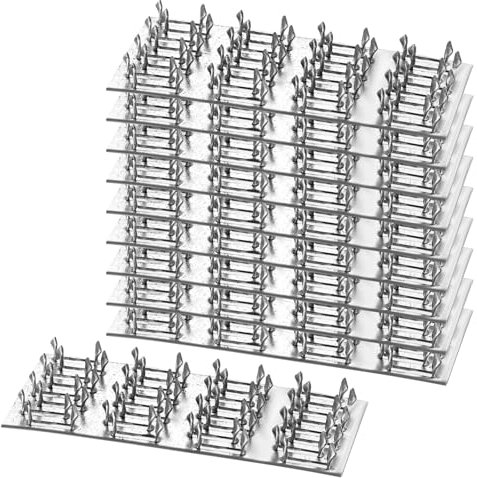 Pronged Truss Plate Flat Mending Plates with Nail Teeth Galvanized Steel Repair Tie Plate Bracket 1 mm Thick 8mm High for Roofing Trusses Wood Timber Connectors (2”x4”, 10)