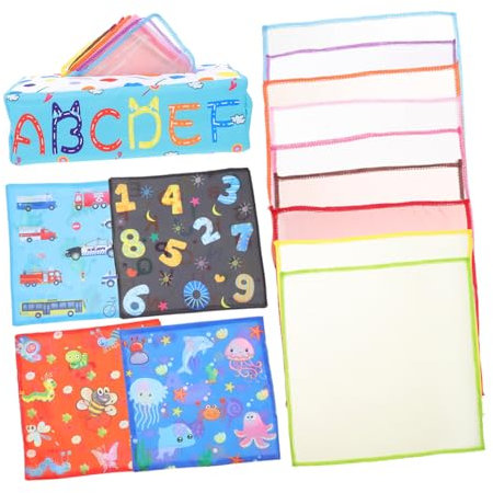 ibasenice Baby-neugeborenen-spielzeug-set Sensorisches Taschentuchbox-spielzeug Vorschul-lernspielzeug Sicheres Material Für Jungen Und Mädchen