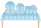 69 Azul con Diamantes Brillantes Juego de Vajilla Desechable en Papel para Fiesta Cumpleaños, Platos y Vaso Servilletas Copa, Navidad Barbacoas Camping Picnic Boda para Niños y Adultos