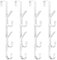 AUTUUCKEE 4 PCS Over Door Hanger, Over Door Hook Hanger Vertical Over The Door Towel Rack with 5 Hooks, Stainless Steel Door Hanger for Towels Clothes Robes, Space Saving(White)