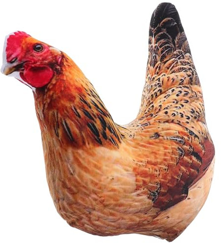 PRETYZOOM Henne Plüschkissen Lebensechtes Huhn Stofftier Spielzeug Weiches Hühnerkissen Für Komfort Vor Dem Schlafengehen