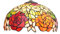 Abat-jour de plafonnier de style Tiffany, abat-jour de lampe en verre teinté de roses vibrantes de 12 pouces, abat-jour vintage fait à la main for lampe de table, suspension, lampadaire