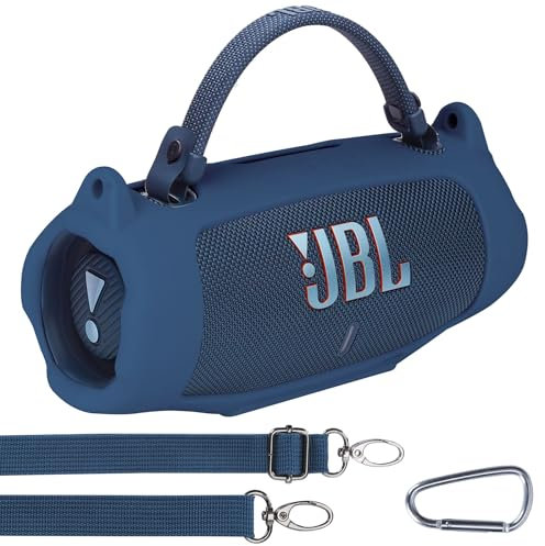 Lebakort Funda Protectora de Silicona para JBL Charge 6 Altavoz portátil (Azul)