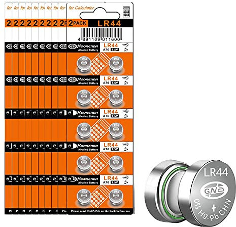 100pcs LR44 Batteries AG13 357 303 SR44 A76 Battery 1.5V Button Cell Batteries for Hearing Aids Watch Car Key Glucometers and Small Electronics
