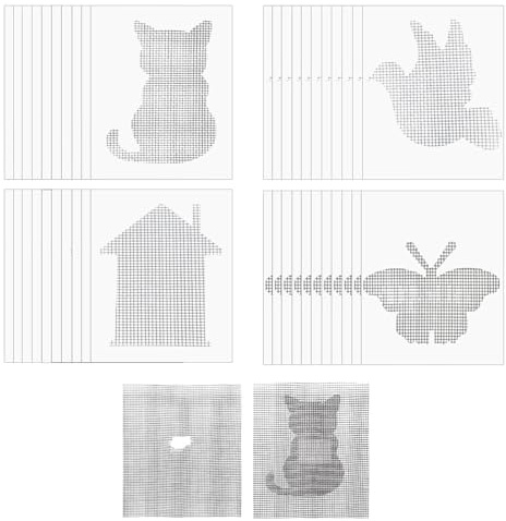 Fliegengitter Reparatur Set, Stark Kleber Fliegengitter Reparatur Klebeband, 9×7cm Insektenschutzgitter Reparatur Set, Selbstklebend Net Mesh Repair Tape für Tür Loch Von Ausbesserung (grau-2)