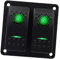 BESTonZON Interruttore Bilanciere Posti con Retroilluminazione LED Verde per Auto e Imbarcazioni Interruttori Pin per Certificato Ce Materiali