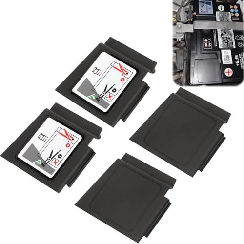 JXAXD 4 Stück Batteriepolabdeckung, 5Q0971813A Pluspol Abdeckung, Batterie Polabdeckung, Polkappen Autobatterie, Schutzkappe Batteriepol Universelle für die Meisten Automodelle