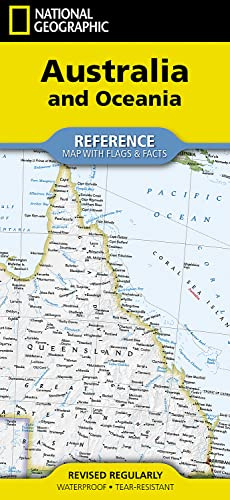Australia and Oceania With Flags and Facts Map (National Geographic Reference Map): folded with flags and facts