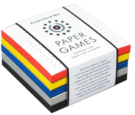 Princeton Architectural Press Fredericks & Mae Paper Games: Dots & Boxes - Hex - Hedron - Nim - Tic-Tac-Toe