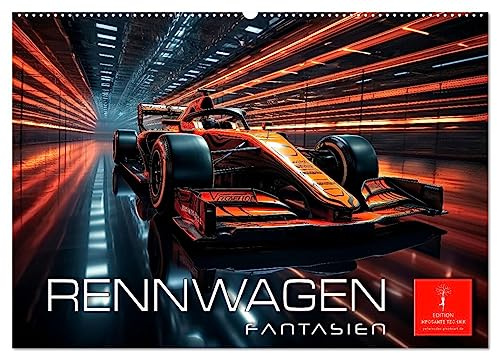 Rennwagen Fantasien (Wandkalender 2026 DIN A2 quer), CALVENDO Monatskalender: Rennwagen Fantasien - wenn Höchstgeschwindigkeit und schnittiges Design aufeinander treffen (CALVENDO Mobilitaet)
