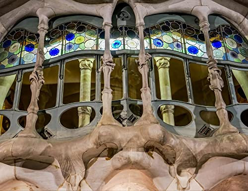 hansepuzzle 13918 - Gaudi-Haus Puzzle 1000 Teile | Orte Puzzle mit hochwertiger Puzzle Aufbewahrung: Kartonbox und Wieder verschließbarem Beutel | Puzzle-Maße: 60 x 46 cm